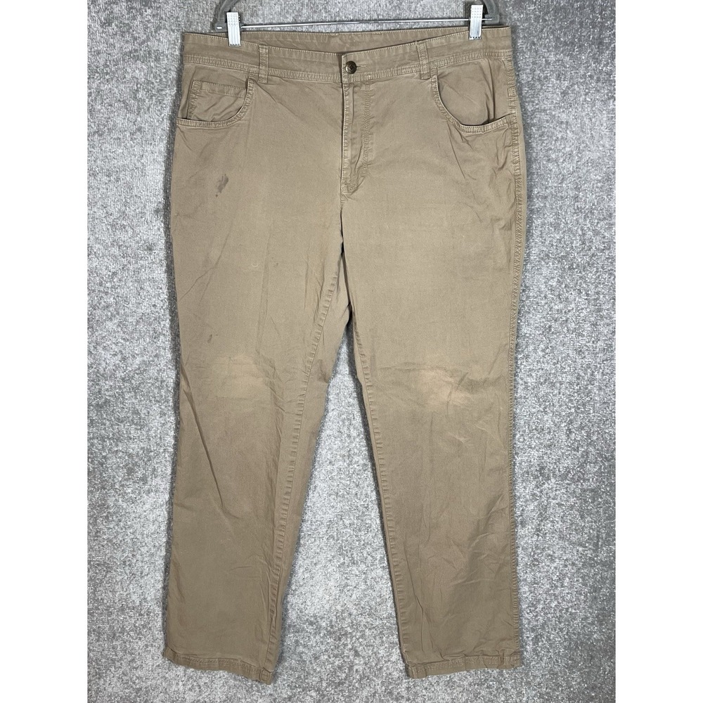 Columbia Sportswear Regular Fit Chino Pants Mens 38x34 Brown Cotton Stretch
